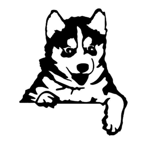 Хаски трафарет