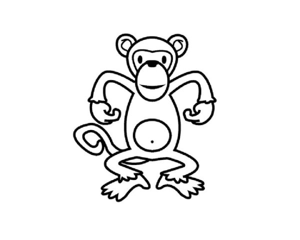 Раскраска обезьяна и очки