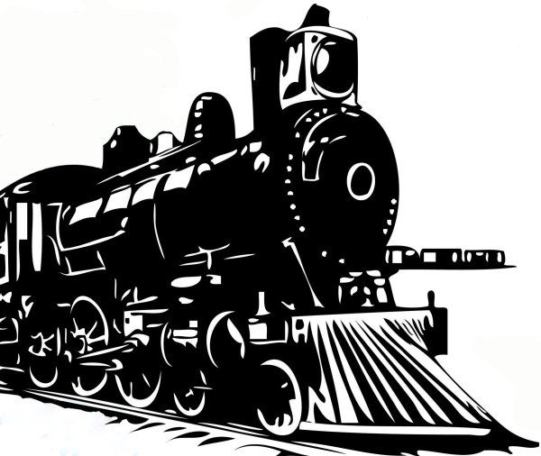 Паровоз силуэт