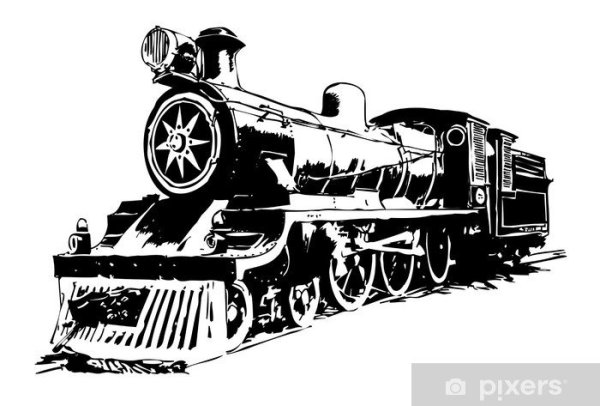 Паровоз в графике