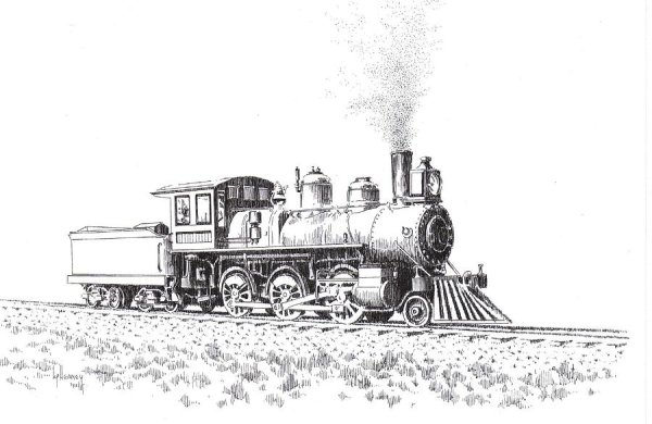Паровоз иллюстрация