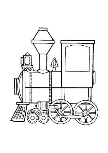 Паровоз картинка раскраска