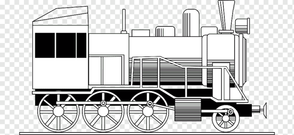Контуры поезд для рисования