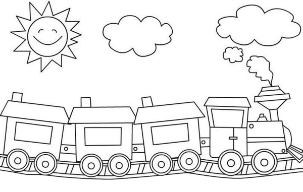 Раскраска поезд с цистернами