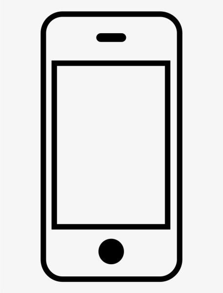 Значок смартфона белый