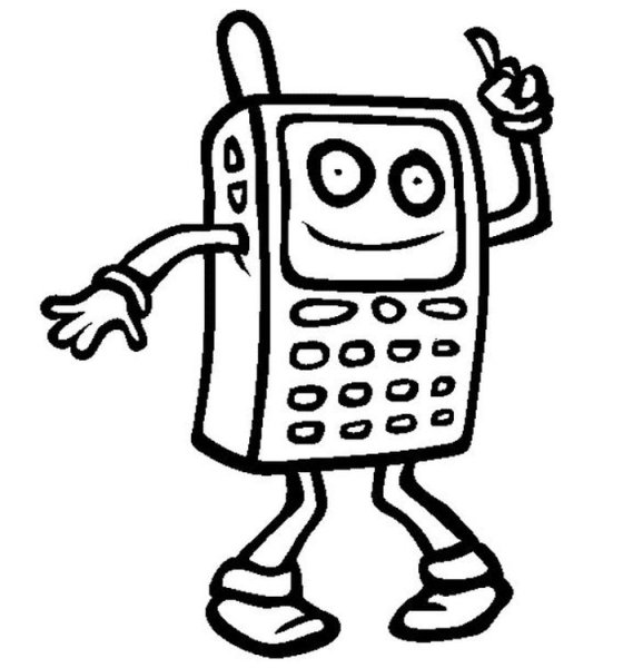 Смартфон раскраска для детей