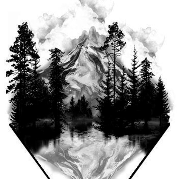 Горы тату эскизы