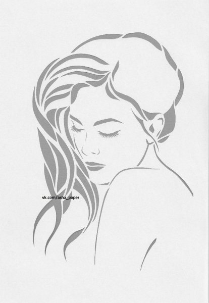 Вытынанка девушка