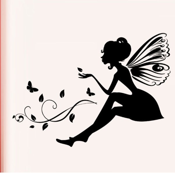 Трафарет феи на стену