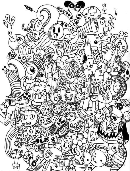 Дудлинг для начинающих монстрики