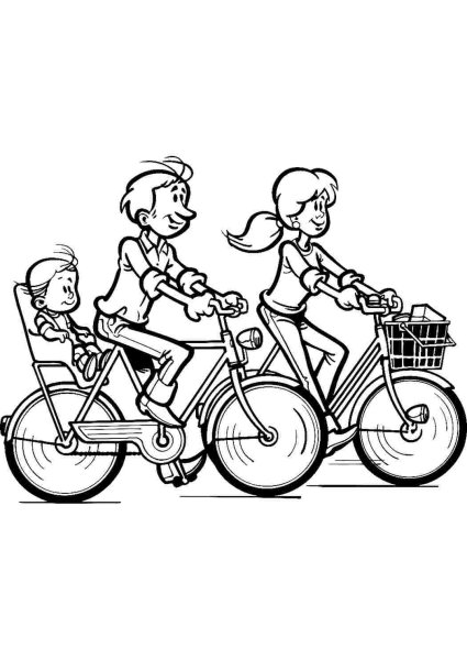 Мама папа я спортивная семья раскраска