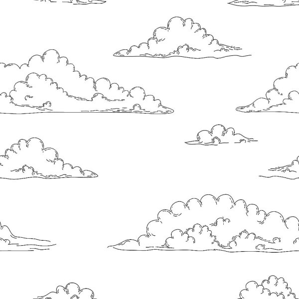 Контурный рисунок небо