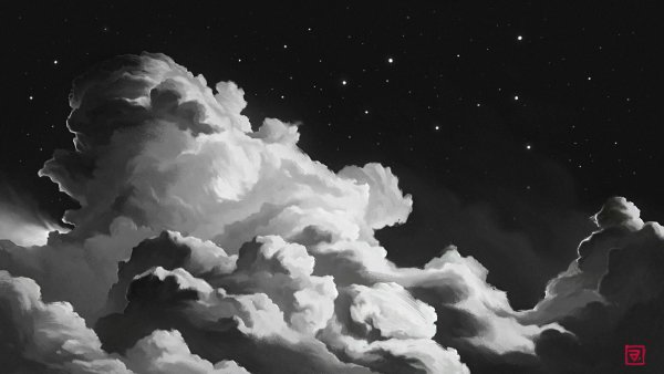 Облака гравюра