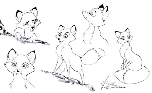 Лисица с лисятами раскраска