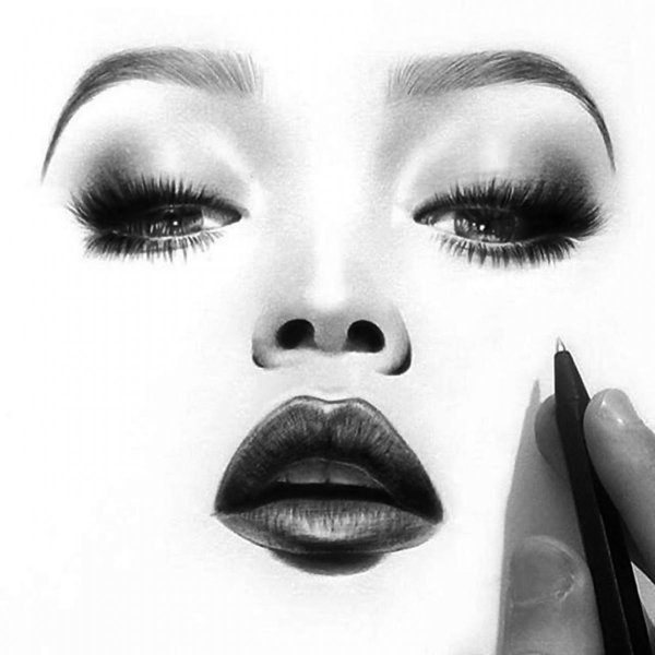 Макет лица для рисования