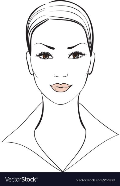 Женское лицо рисунок