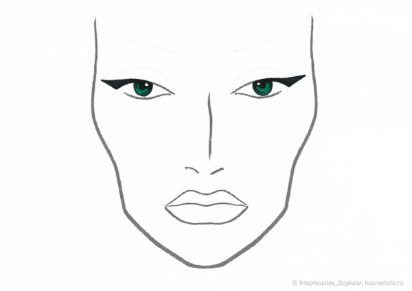 Трафарет лица для макияжа