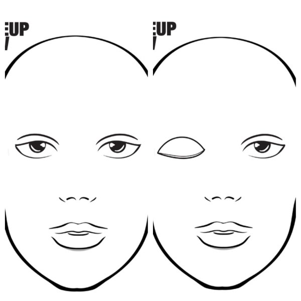 Макет лица женщины