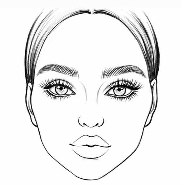 Лицо для отрисовки эскиза бровей