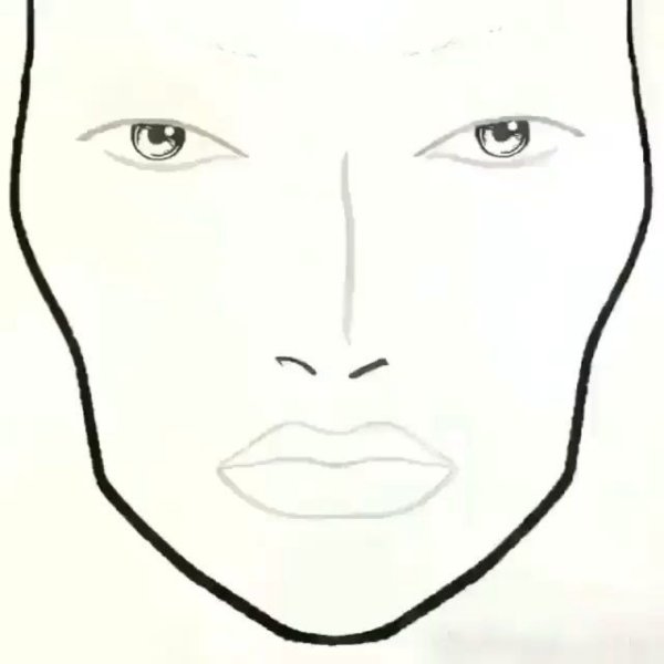 Схема женского лица для макияжа