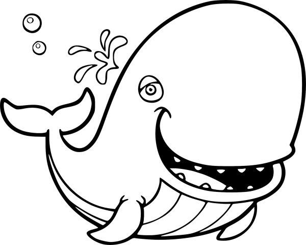 Раскраска. Кит