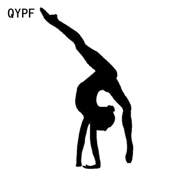 Гимнастка на белом фоне