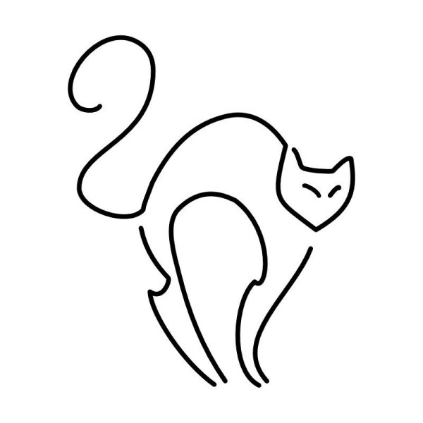 Силуэты кошек в разных позах