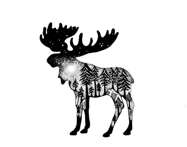 Лось орнамент
