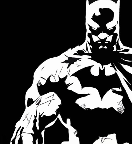 Супергерой черно белый