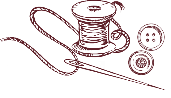 Катушка ниток с иголкой