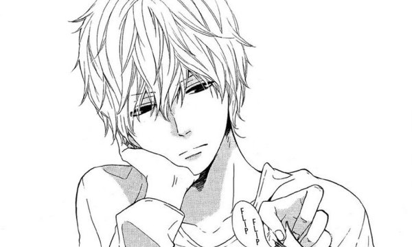 Аниме мальчики черно белые