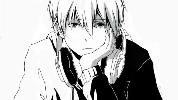 Аниме черно белое