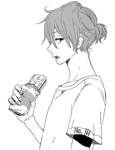 Аниме парень с боку