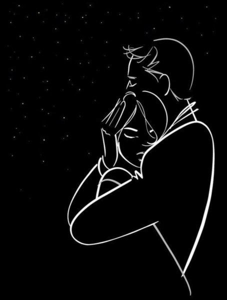 Графика мужчина и женщина силуэты