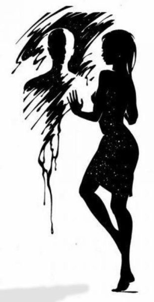 Силуэт двух влюбленных