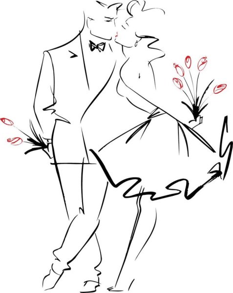 Силуэты влюбленных