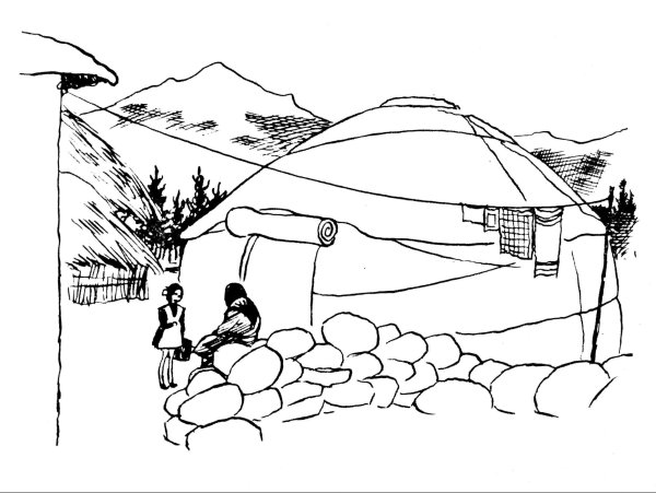 Юрта рисунок