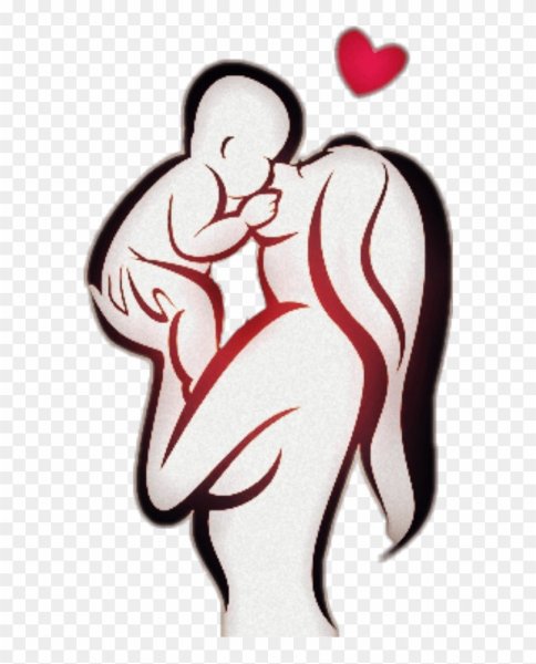 Эскиз мама с ребенком