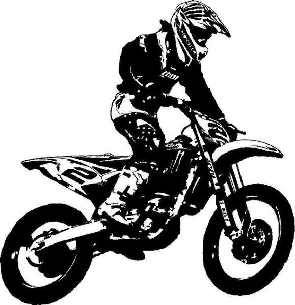 Мотоциклист рисунок