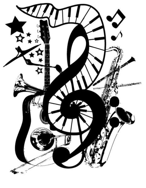 Стилизованные музыкальные инструменты