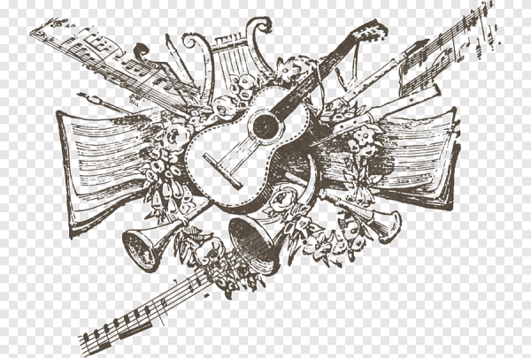 Орнамент с музыкальными инструментами