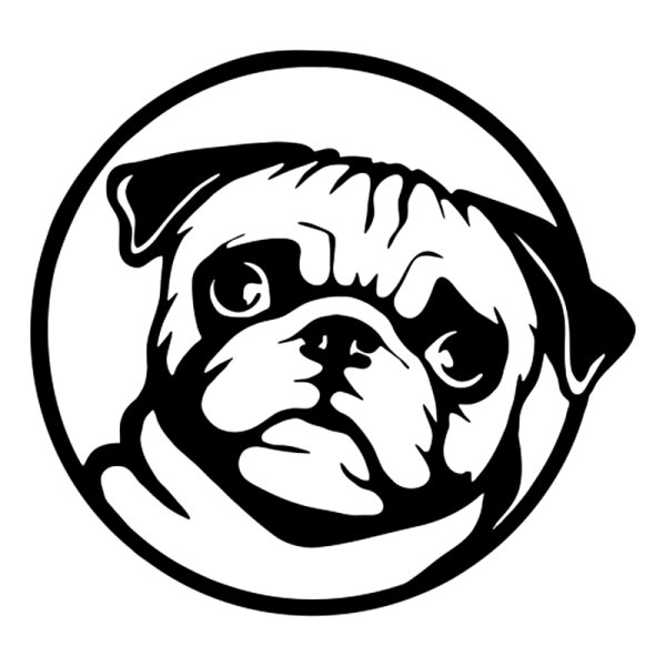 Наклейка - Мопс