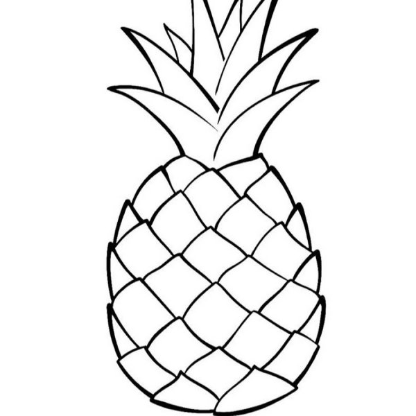 Ананас трафарет