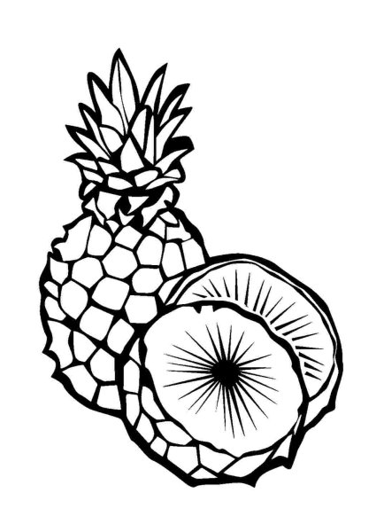 Ананас раскраска