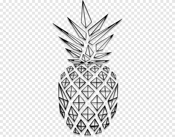 Тату ананас чб