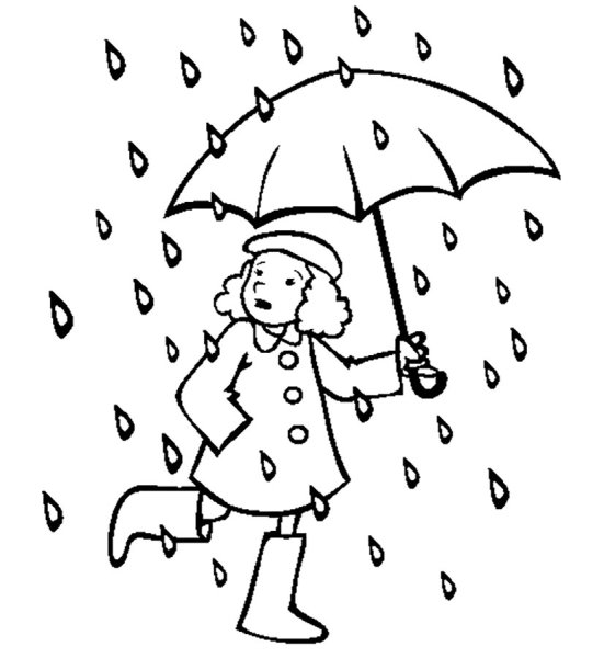 Раскраска дождь