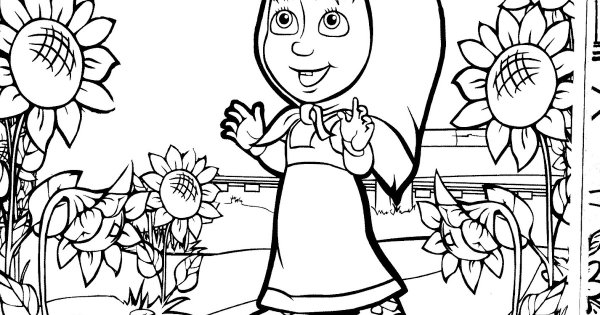 Раскраска Машенька