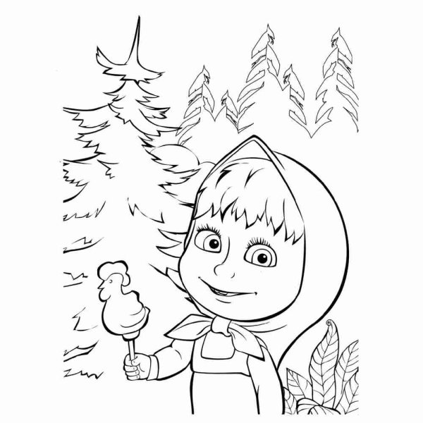 Раскраски для детей Маша