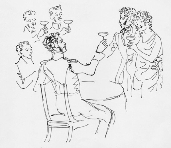 Евгений Онегин зарисовки Пушкина