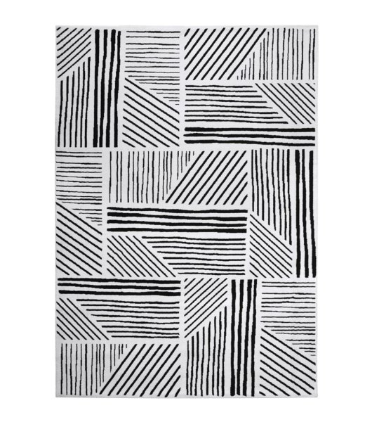 Ковер черно-белый геометрия